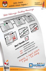 Cara Menandai/Mencontreng Pemilu 2009